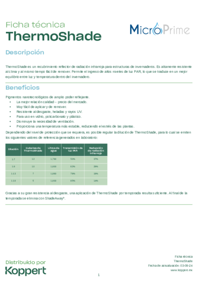 Ficha Técnica ThermoShade