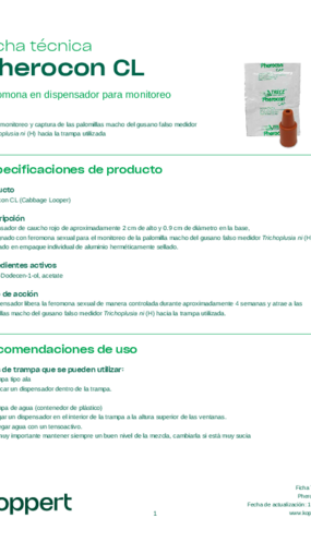 Ficha técnica Pherocon CL