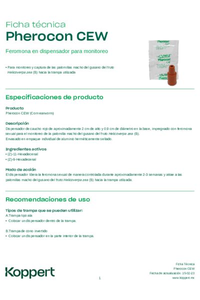Ficha técnica Pherocon CEW