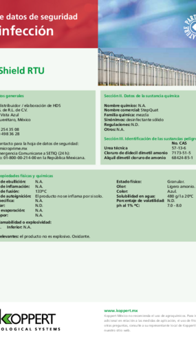Hoja de Seguridad SteryShield RTU Hoja de Seguridad SteryShield RTU