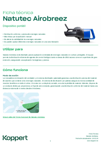Ficha técnica - Natutec Airobreez