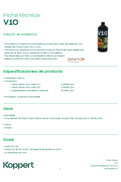 Ficha Técnica V10