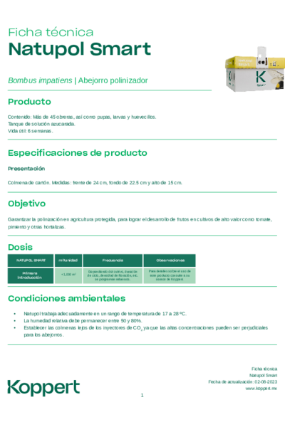 Ficha técnica Natupol Smart