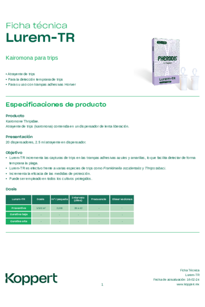 Ficha técnica Lurem TR