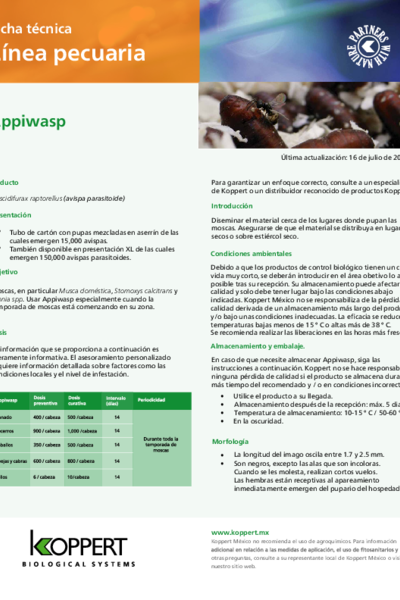 Ficha técnica Biopar