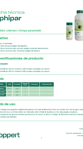 Ficha técnica Aphipar