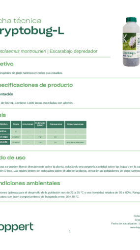 Ficha técnica Cryptobug-L