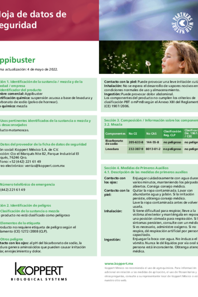 Hoja de seguridad Appibuster