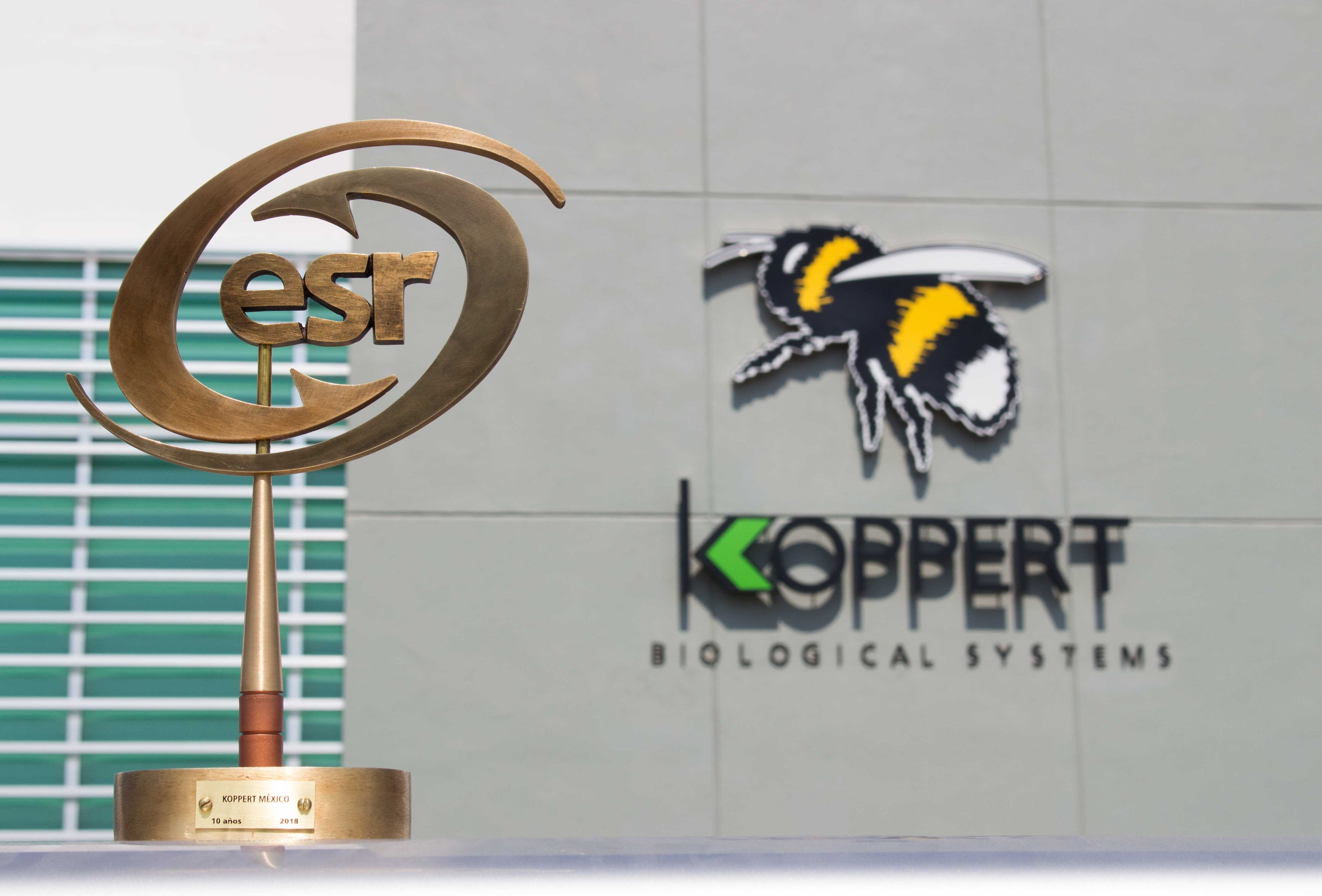 Koppert México recibe por 10° año el Distintivo ESR®
