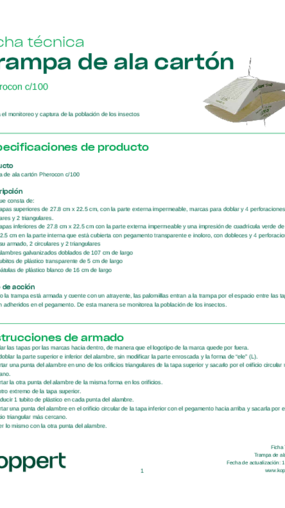 Ficha técnica Pherocon Trampa de ala cartón