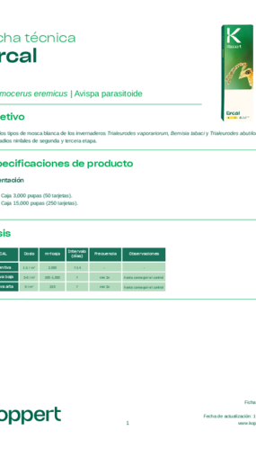 Ficha Técnica Ercal