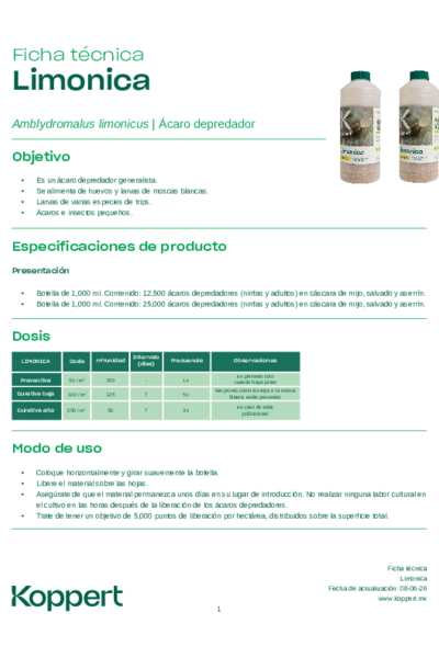 Ficha Técnica Limónica