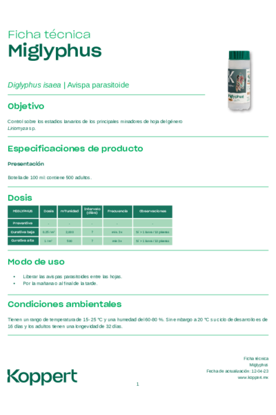 Ficha Técnica Miglyphus