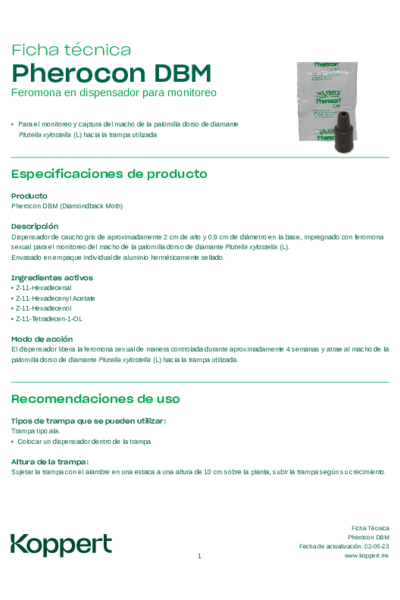 Ficha técnica Pherocon DBM