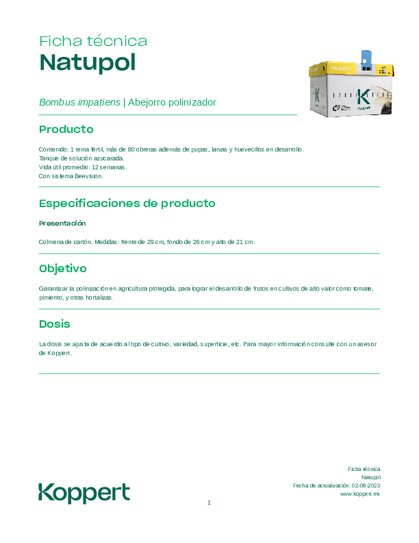 Ficha técnica Natupol