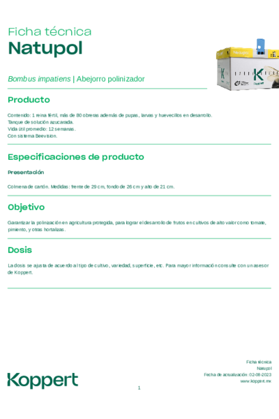 Ficha técnica Natupol