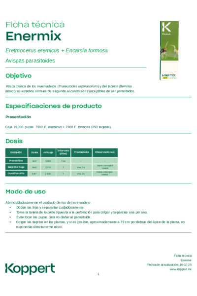 Ficha Técnica Enermix
