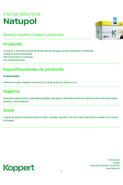 Ficha técnica Natupol